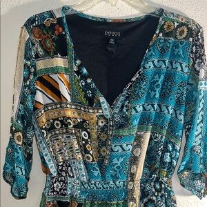 Enfocus Studio Multicolor Patchwork Top